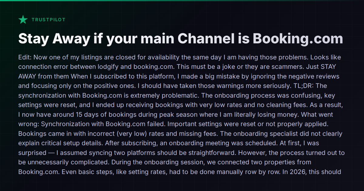 When Your Channel Manager Gets Rates Wrong: The Real Cost of Booking.com Sync Failures
