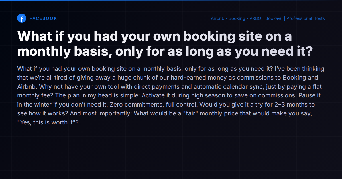 Direct Booking Websites: Can You Really Ditch OTA Commissions with a Monthly Tool?