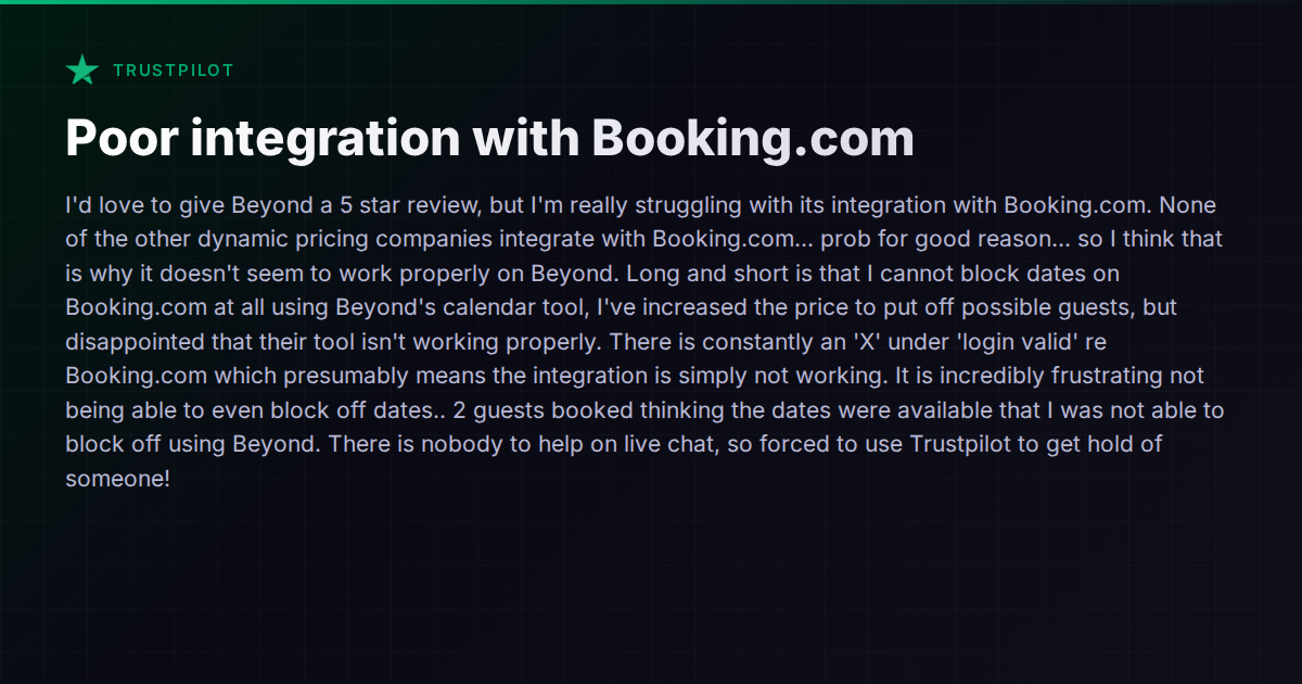 When Dynamic Pricing Tools Can't Sync With Booking.com: A Persistent Problem for STR Operators