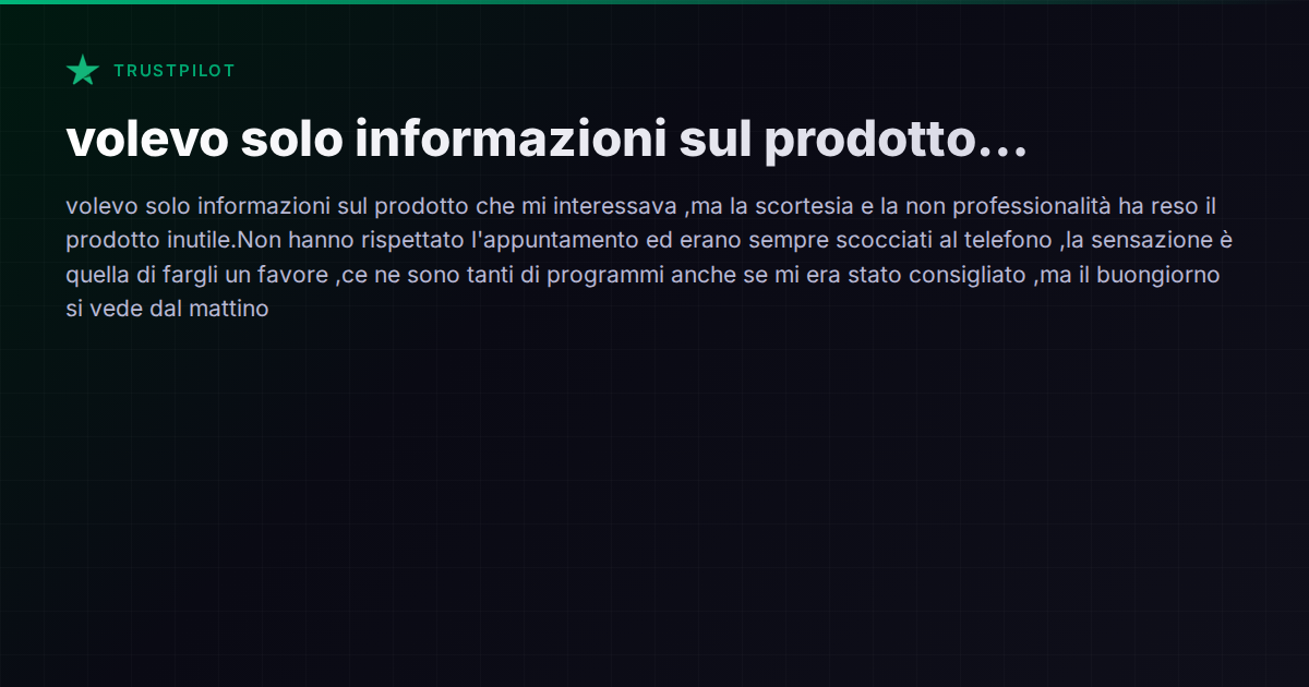 Quando il commerciale ti tratta come un favore: la prima impressione conta (anche per un PMS)