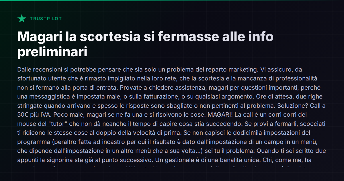 Supporto PMS inesistente e lock-in forzato: il problema che nessuno vuole affrontare