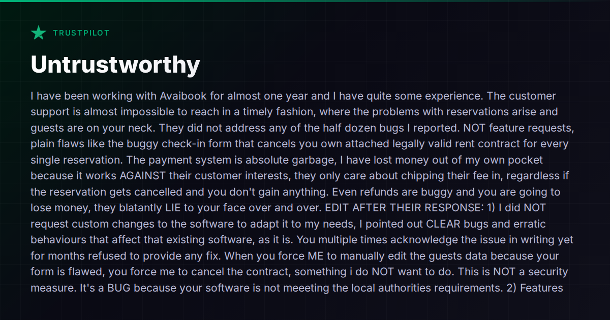 When Your PMS Charges Fees on Cancelled Reservations and Ignores Your Bug Reports