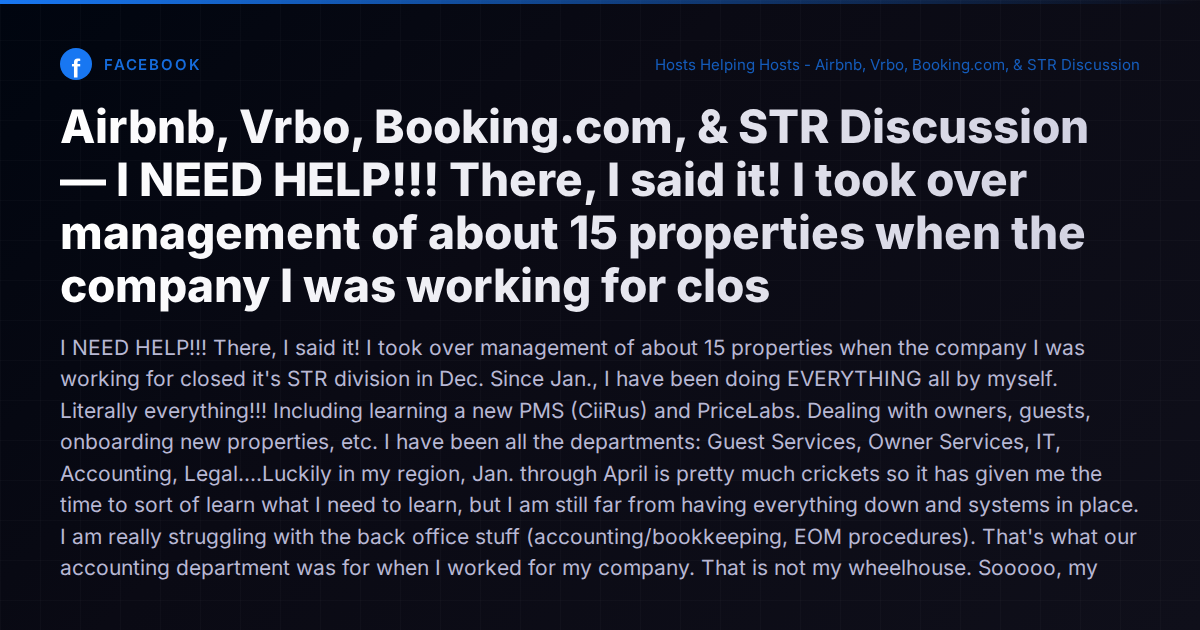When You're the Entire Property Management Company: Surviving as a Solo Operator at Scale