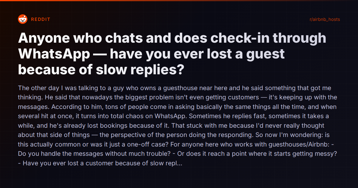 WhatsApp Message Overload: Why Off-Platform Guest Communication Breaks Down at Scale